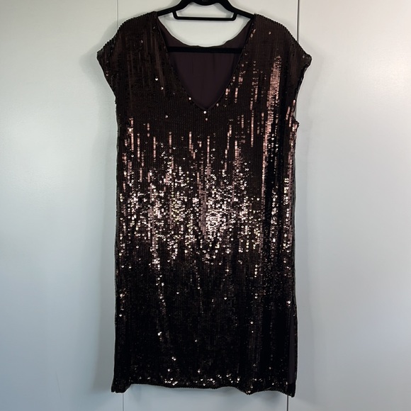 Anthropologie Maeve Sequined Midi Dress in Petite Medium - Picture 8 of 12